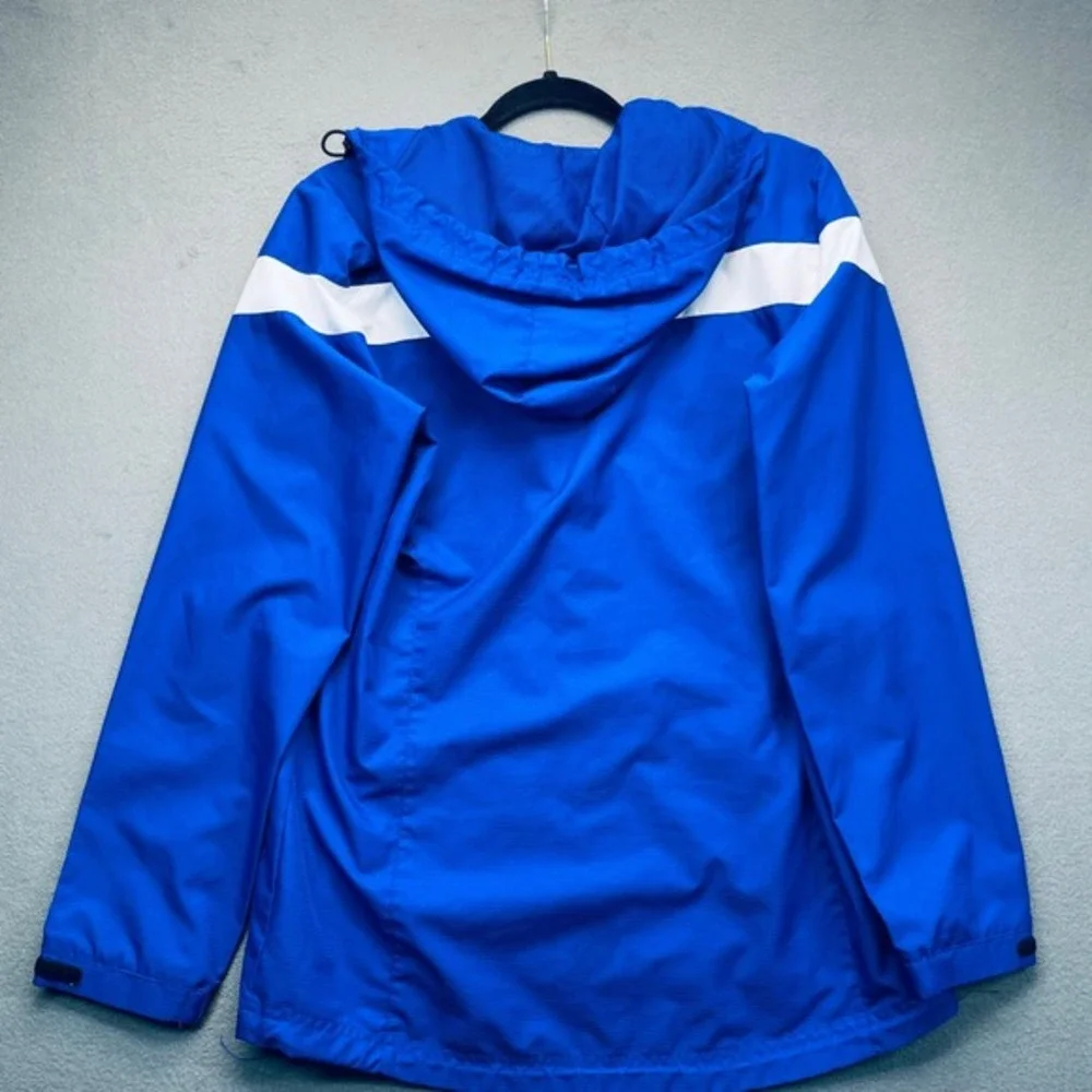 GVSU Adidas G7 Soccer Jacket Blue Hooded Lightweight‎ Full Zip Men's Medium